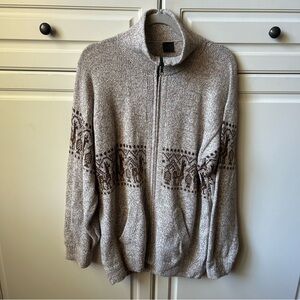 100% Alpaca Men's Sweater Cardigan XL